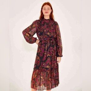 Farm Rio Butterfly Sky midi dress